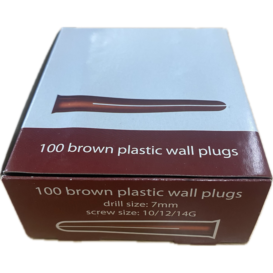 Wall Plugs - Brown (100)