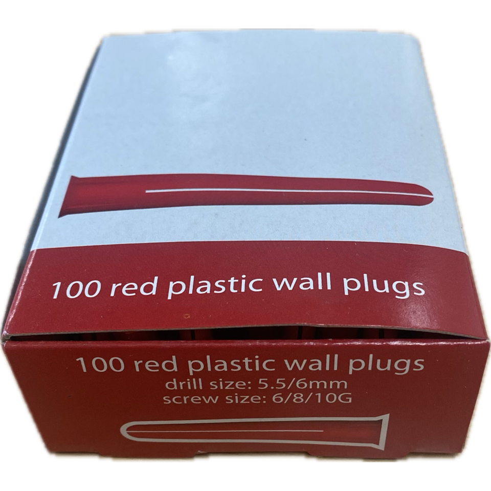 Wall Plugs - Red (100)