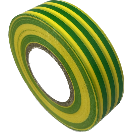 Tape - PVC Insulation Tape 19mm (Green/Yellow)