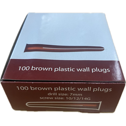 Wall Plugs - Brown (100)