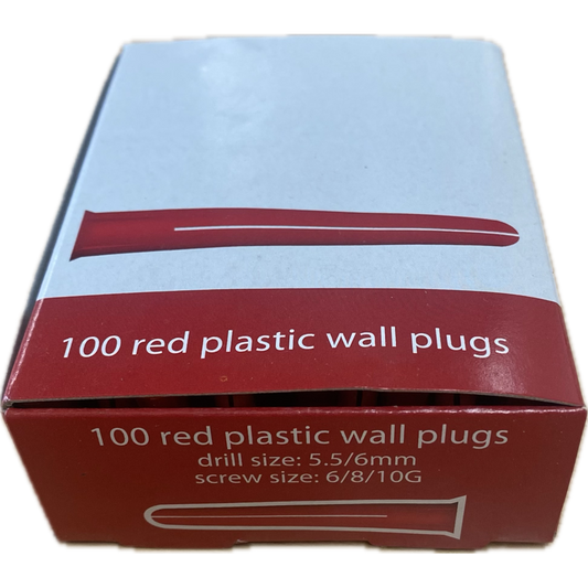 Wall Plugs - Red (100)