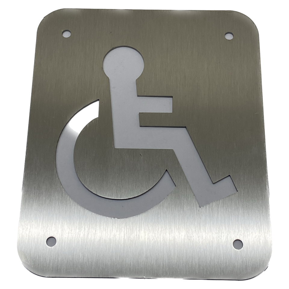 Accessible Toilets Sign - Stainless Steel