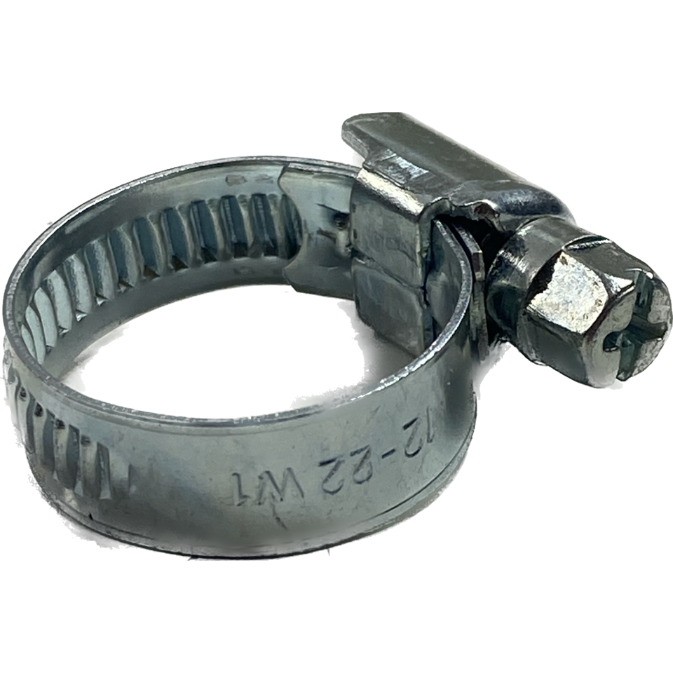 Hose Clamp - 12-22mm (9mm Wide Band Worm Drive)