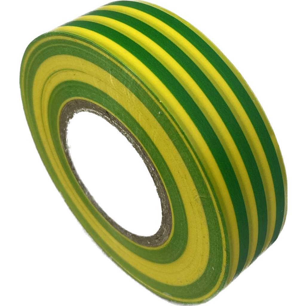 Tape - PVC Insulation Tape 19mm (Green/Yellow)